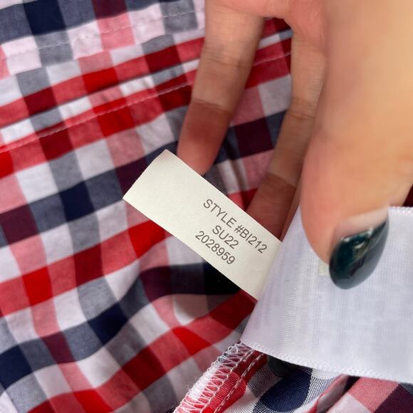 J. Crew Re-imagined Gingham Sleeveless Button-Up Top - Size XS - Picture 7 of 10